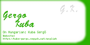 gergo kuba business card