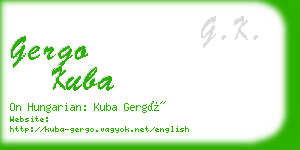 gergo kuba business card